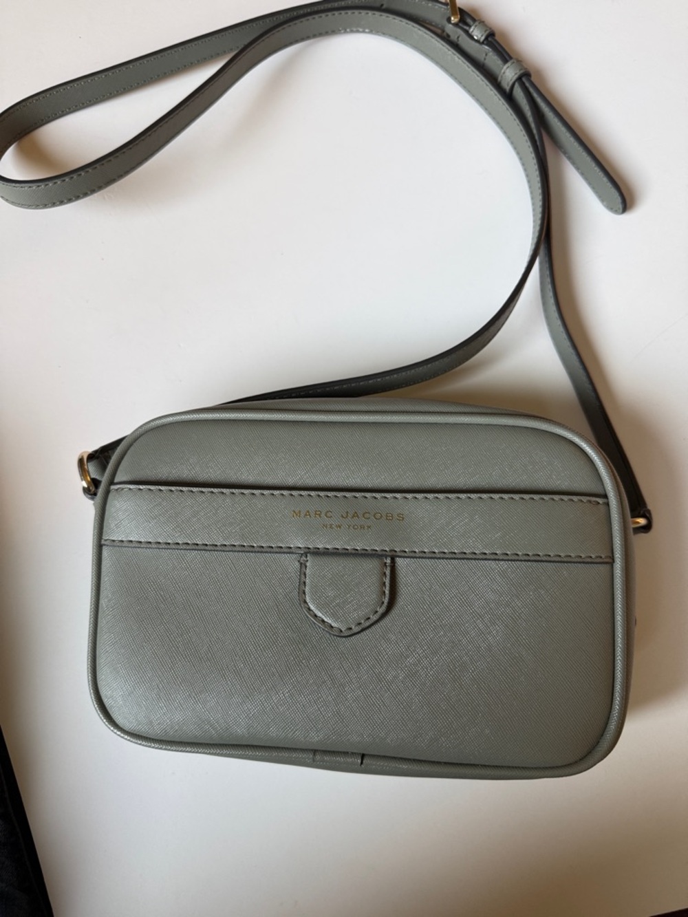 Marc Jacobs Sage Green Saffiano Crossbody Bag